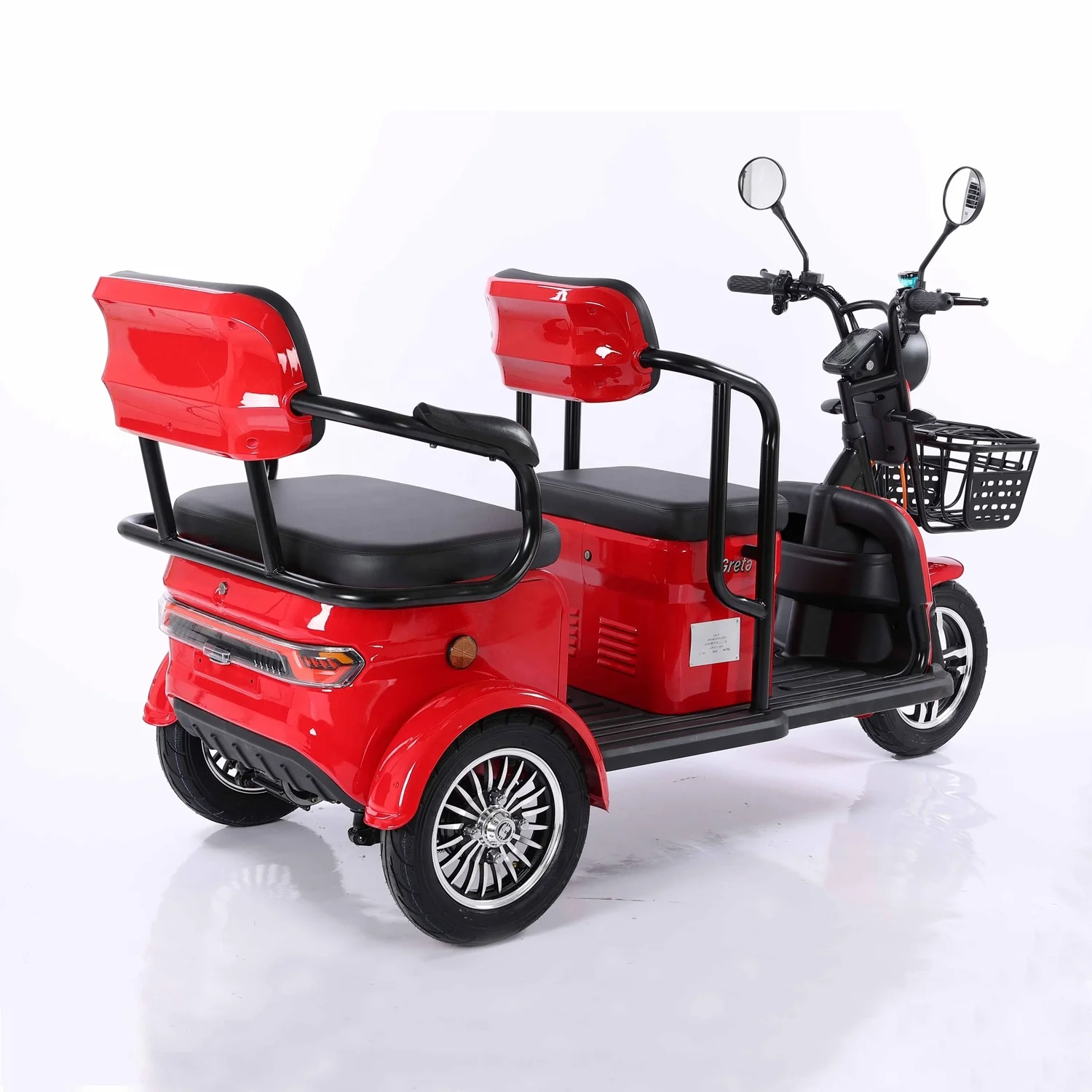 

Urban Electric Rechargeable Tricycle 3 People Loading New Energy Three Wheel E Bike Vehicle