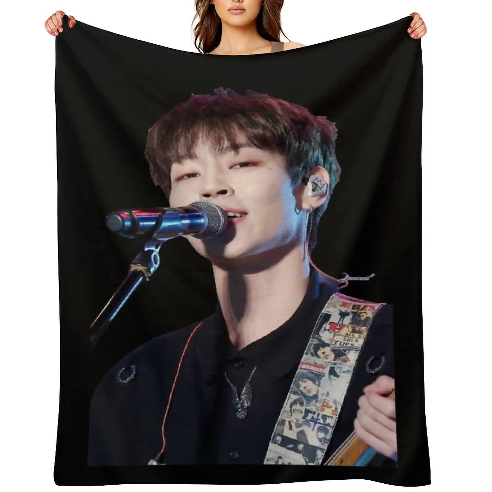 

Woosung Portrait Throw Blanket Shaggy Plaid Bed christmas decoration Blankets