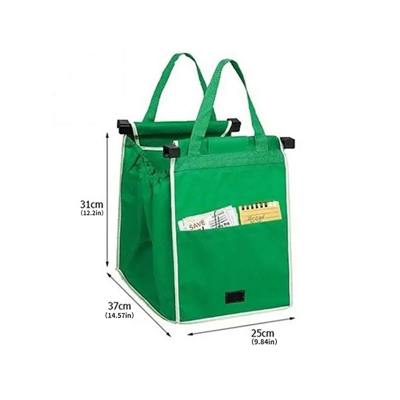 1PCS Supermarket Shopping Bag Thickened Large Capacity Handbag, Foldable Reusable Shopping Bag Eco-Friendly Rod Tote Bag