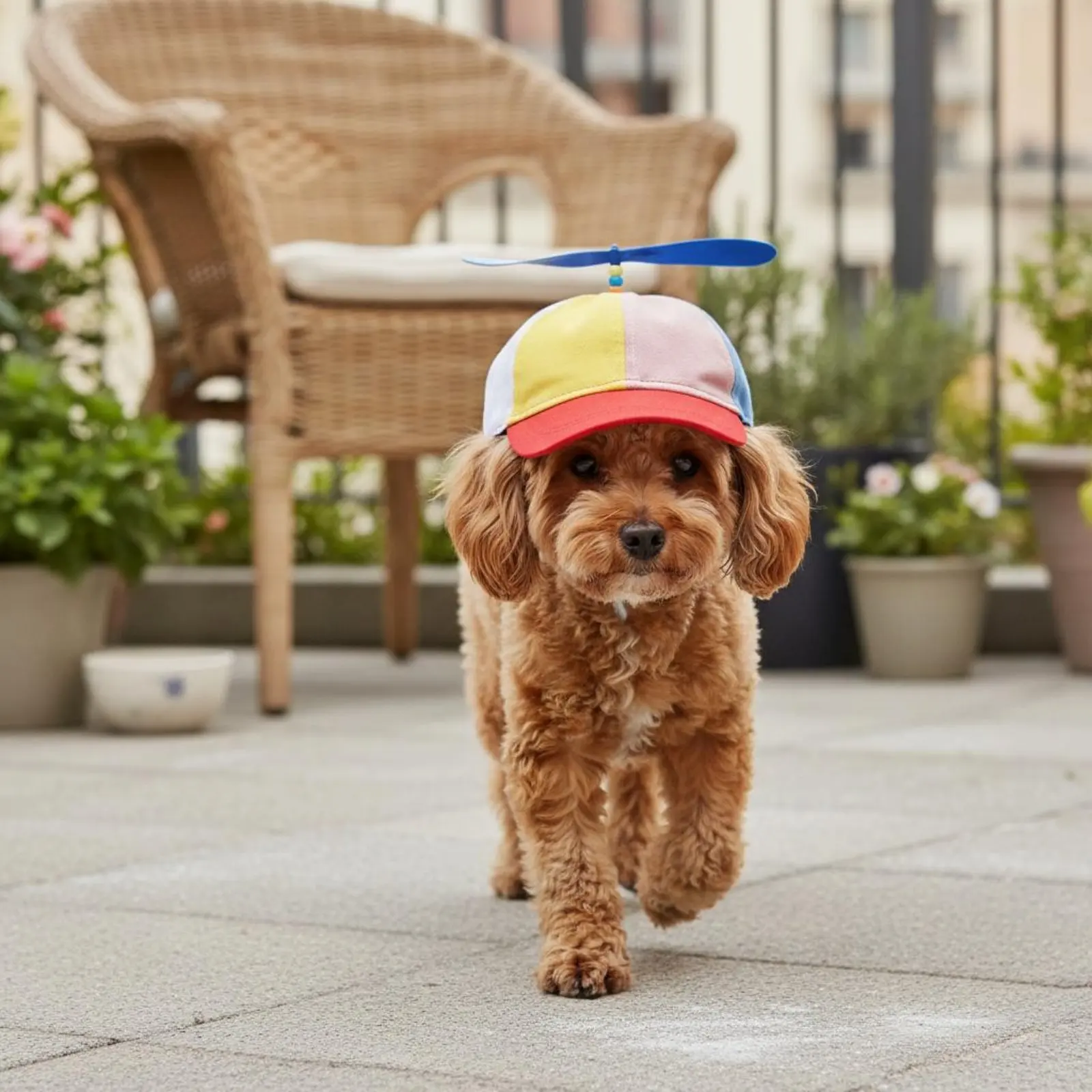 

Rotating Propeller Dog Cap Lightweight Pet Propeller Hat Dog Helicopter Hat Colorful Rainbow Pet Sport Cap for Photo Shoots