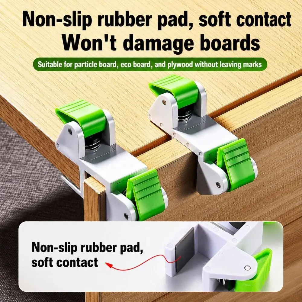 One-Touch Press Drawer Fixing Clip Adjustable Quick Installation Cabinet Trim Clamp Dual-Use Hands-Free Furniture Auxiliary Tool