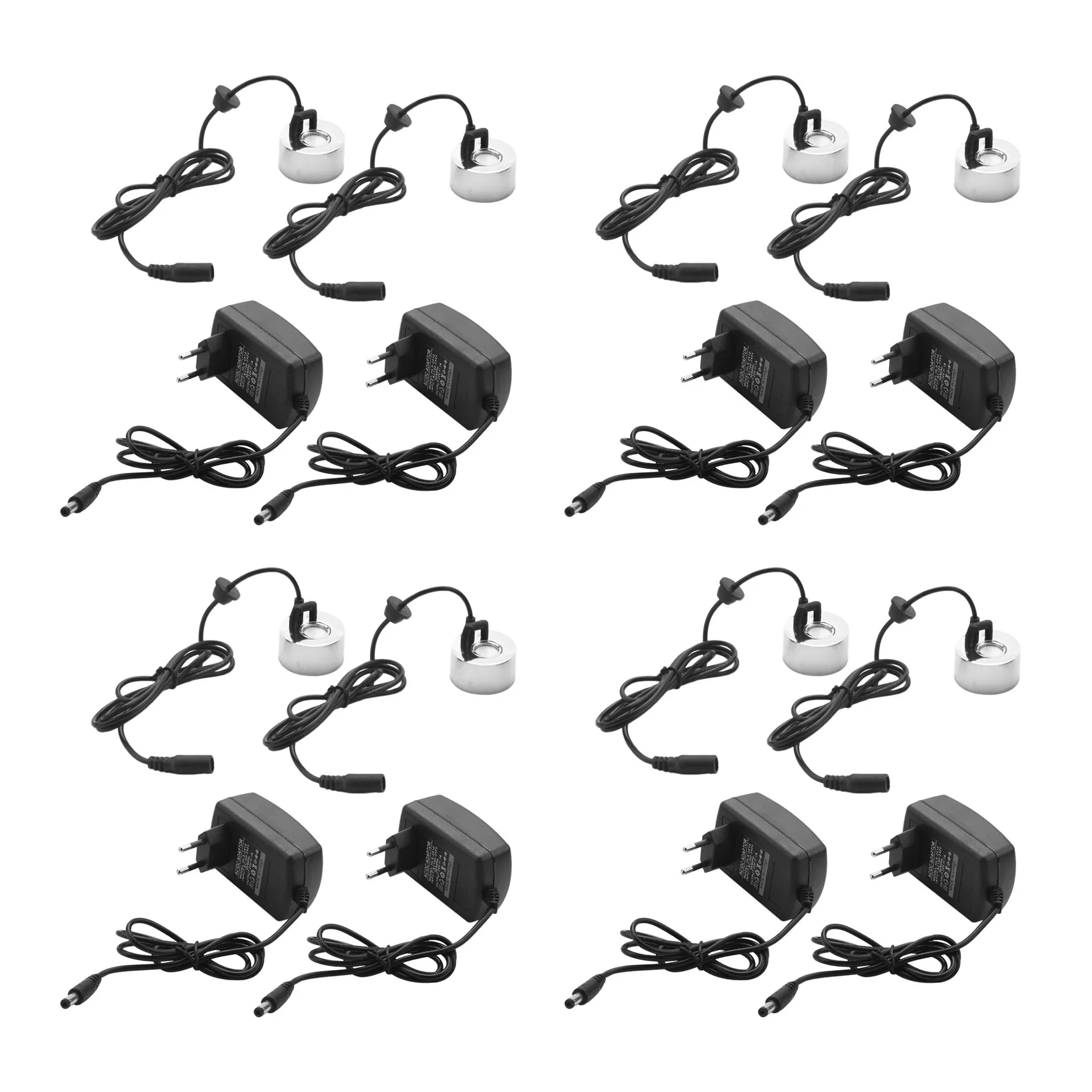 الأجزاء المنزلية 8 قطعة مع المكونات 45 مللي متر المرطب جهاز تكوين ضباب بالموجات فوق الصوتية الصناعية حاضنة 24 فولت البخاخات البخاخة رئيس مبيد الاتحاد الأوروبي