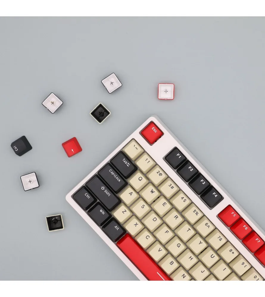 Keycap OEM Highly mechanical keyboard Keycap Earl Red PBT two-color molding 130-key small full set