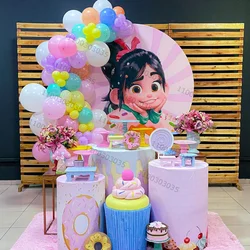 151pcs Wreck It Ralph Cartoon Vanellope Von Schweetz Theme Birthday Party Balloons Garland Kit Age 1-9 Foil Balloon Toys Globos