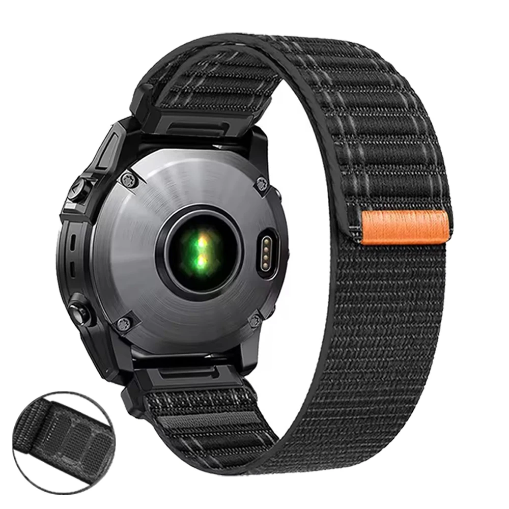 22mm 26mm Nylon Watch Band for Garmin Fenix 8 Pro 47mm 51mm/ Fenix 7x 7 6x 6 5x GPS/EPIX 2/Enduro 3/Instinct 3 Bracelet Strap