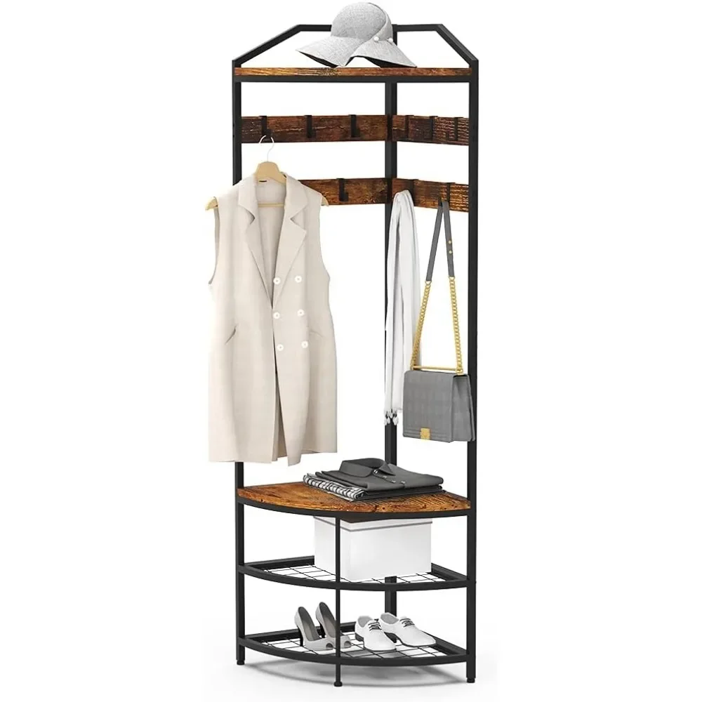 Standing Coat Rack Storage Furniture Furniture for Home Clothes Rack for Hanging Clothes Hanger Floor Racks Room Pole Living