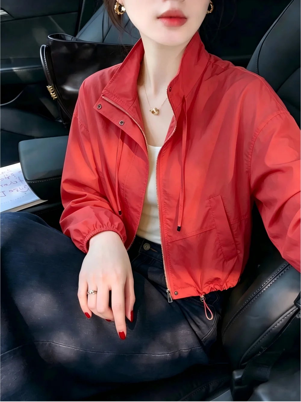 Yellow Goose Short Lightweight Casual Sun Protection Jacket Commute Style Loose Fit Small Size Exclusive Fashion Top