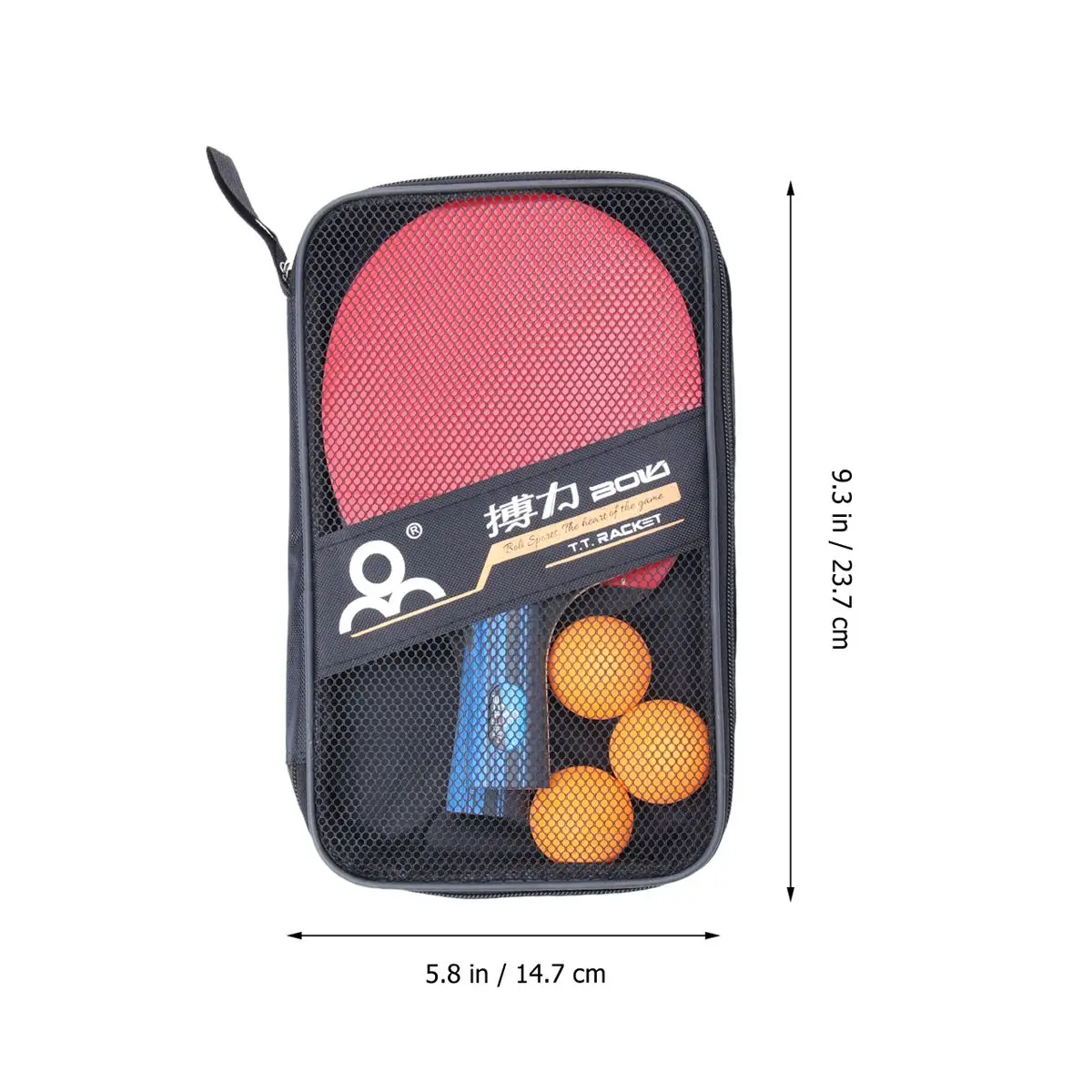 2 Pcs Table Tennis Racket Set Penhold Trainer Paddle Wooden Racquets Rackets Miss