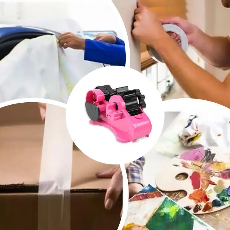 Wrapping Tape Dispenser Desktop Multi-Use Tape Dispenser Tape Stand Holder For Warehouse Use With Compartment Slot For Mailing