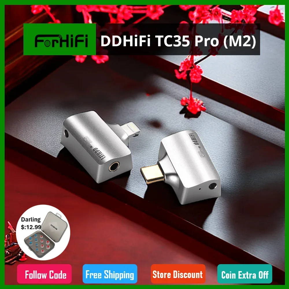 DD ddHiFi  TC35Pro 2nd Gen Mountain2 (M2), Compact T-Shaped 3.5mm Stereo USB DAC Dongle, Dedicated Chips for DAC and Amplifier