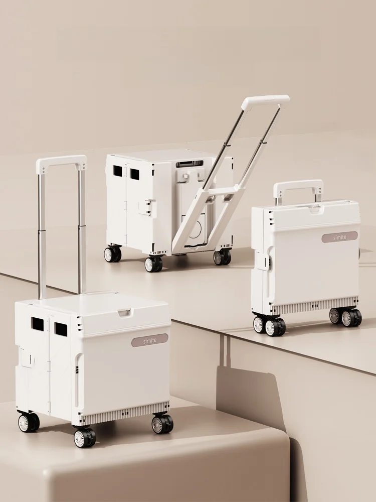 

Portable Lightweight Folding op Cart Vegetable Bung Hand-Pulled Trolley Staing Household Easy-To-Carry Pull Rod Han...