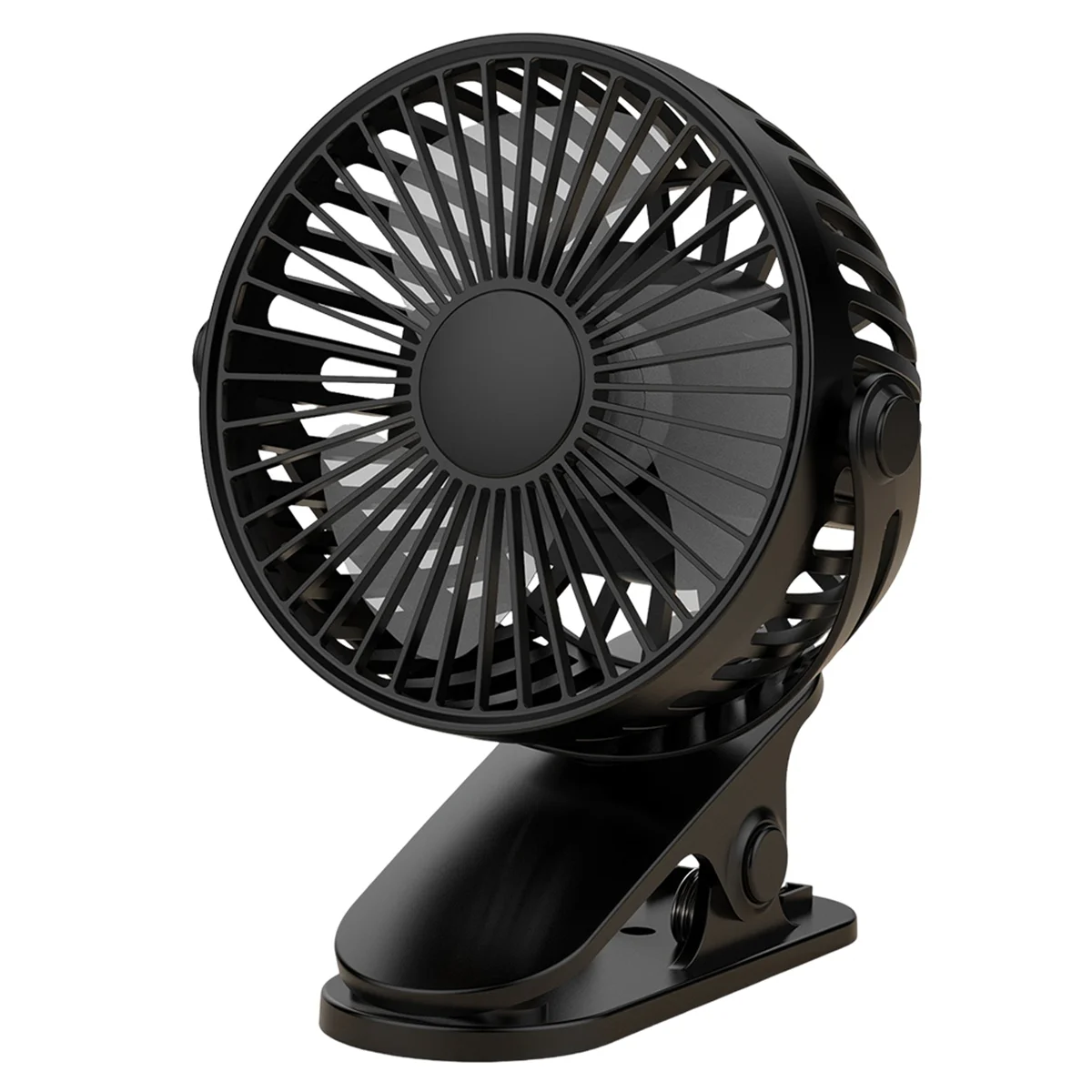 Clip on Fan Usb Charging Outdoor Portable Student Dormitory Rotating Silent 3-Speed Adjustable Fan for Bedroom Office,A