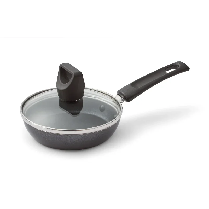 

Best.Hot Sale.Easy Care Nonstick Cookware, Covered One Egg Wonder Fry Pan, 4.5 inch, Black.Upgraded version.Innovative