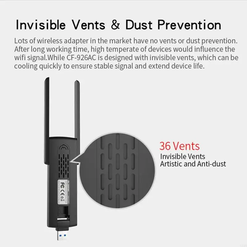 N84B CF-926AC Двойной полосы USB-адаптер WiFi для настольной сетевой карты встроенный 2 Получите поддержку антенны для