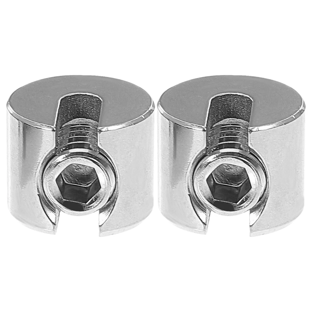 

2pcs Stainless Wire Rope Clamps 316 Flat Slot Cable Chuck Garden Netting Fastener Clothesline Clamps Hardware