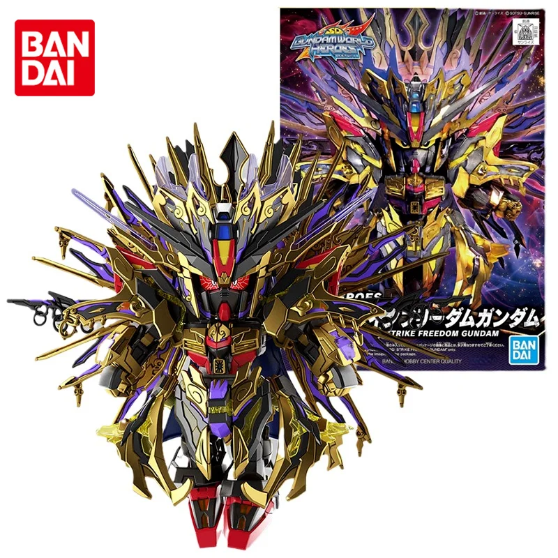 Bandai Genuine Gundam Model Kit Anime Figure BB SDW Heroes Qiongqi Strike Freedom Gunpla Anime Action Figure Toys for Children