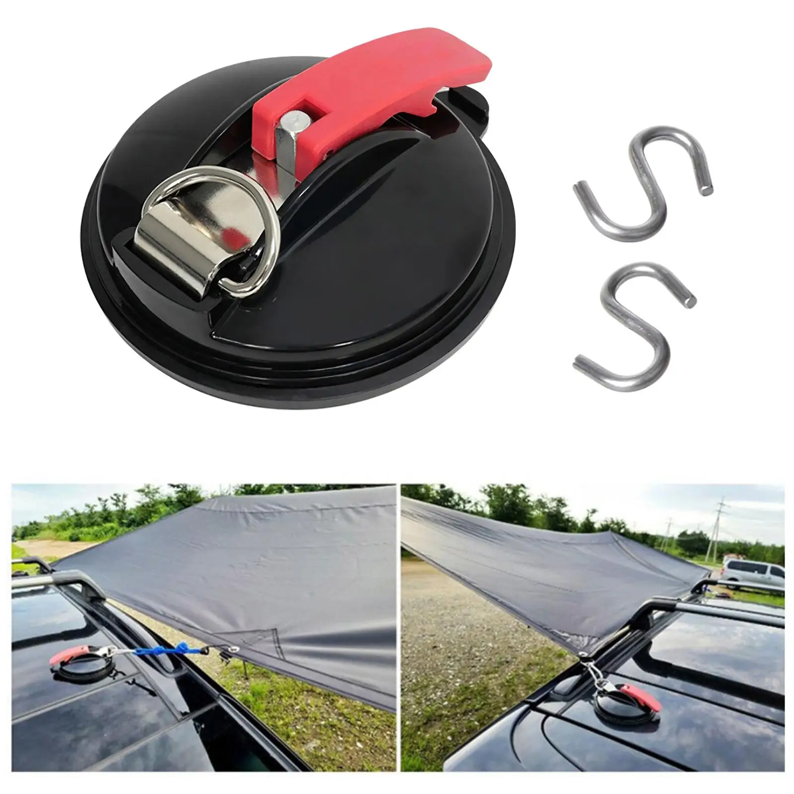 Multi‑Function Car Mount Tents with Powerful Suction Cup Anchor & S‑Hook