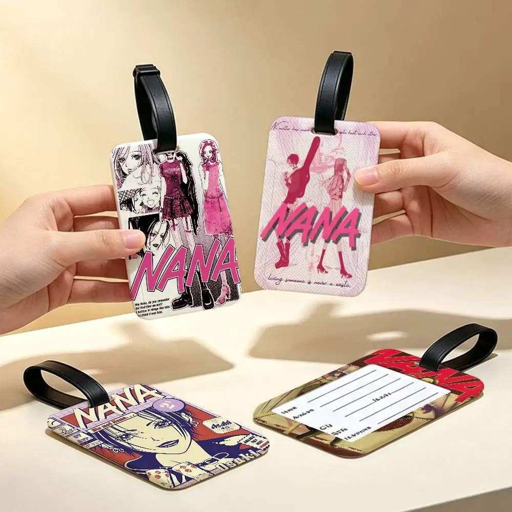 Nana Anime Lightweight Anti lost PVC Luggage Tag Removable Info Card Sleeve Backpack Travel Accessory