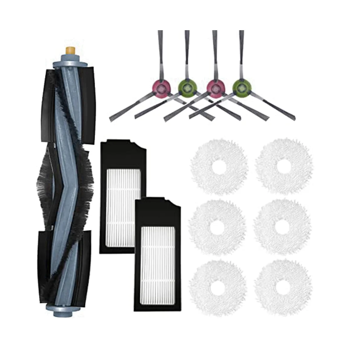 Accessories Kit Replacement for DEEBOT X1 Omni / X1 TURBO Robot Vacuum, Main Side Brushes Filter Mop Pads