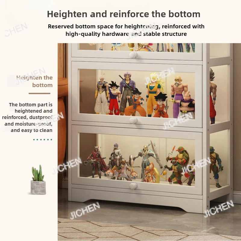 خزانة عرض صندوق تخزين أكريليك شفافة من LEGO POP MART خزانة عرض رف مزخرفة غير زجاجية #5