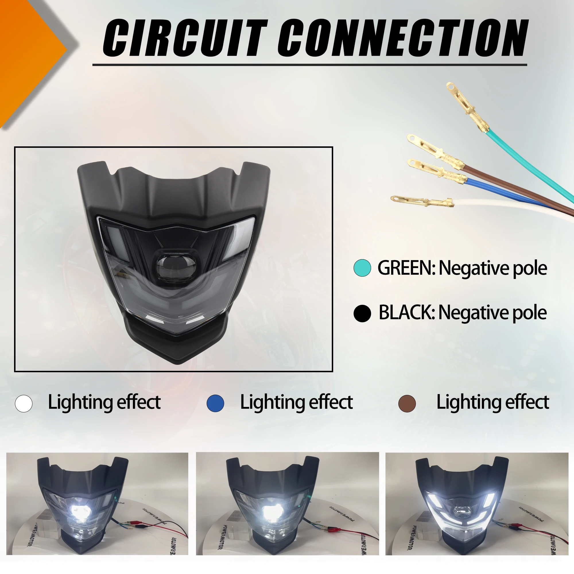 for YAMAHA XTZ 150 Motorcycle Headlight LED Plate Fairing Headlamp Modified Accessories Dirt Bike Motocross Motocross