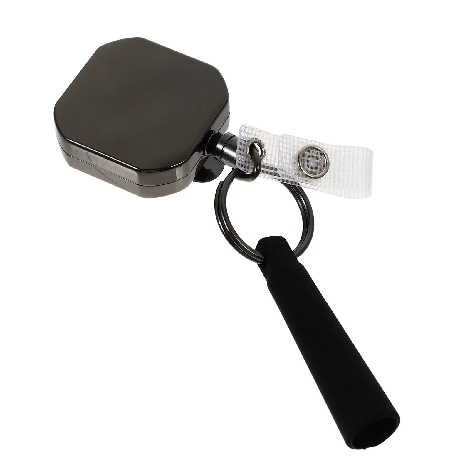 

1Pcs Silicone Pen Cap Keychain Id Badge Holder Retractable Clip for Work Badges Student Id Cards Bus Credit Cards Easy Pull