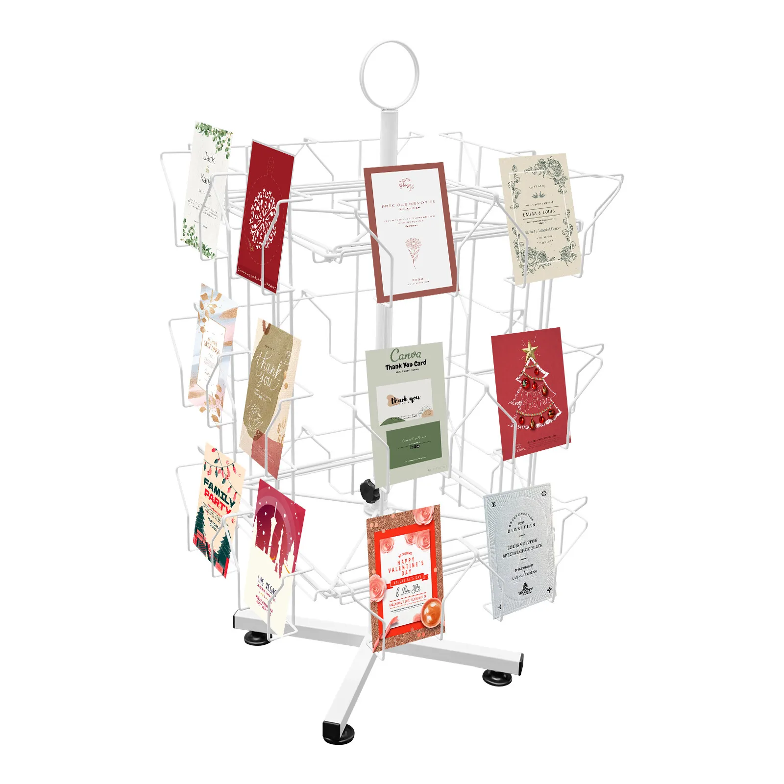 Versatile Card Storage Rack Lightweight (7.5Lbs) & Easy Installation, Suitable For Classrooms, Shops & Offices With Top Hoop