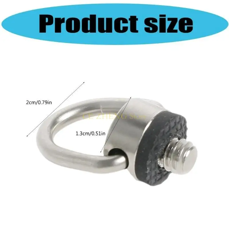 Parafuso anéis aço inoxidável e56b, parafuso fixação da câmera 1/4 "-20 com borracha acolchoada para tripés DSLR