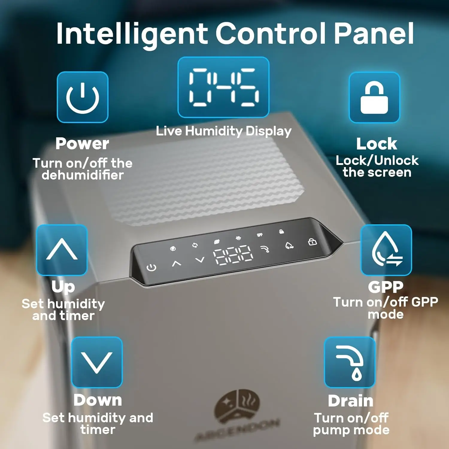 70 PPD Energy Star Dehumidifier for Basement, Commercial Dehumidifier with Pump and Drain Hose - High-Capacity Moisture