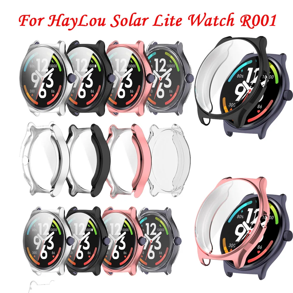 For HayLou Solar Lite Watch R001 Watch Bnad Case universal Protector Cover Dustproof All-inclusive TPU Soft Protective Shell