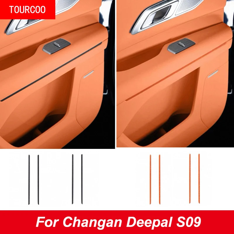 

Для Changan Deepal S09 2025 2026, дверной подлокотник, металлическая замшевая декоративная защитная наклейка, аксессуары из алькантары