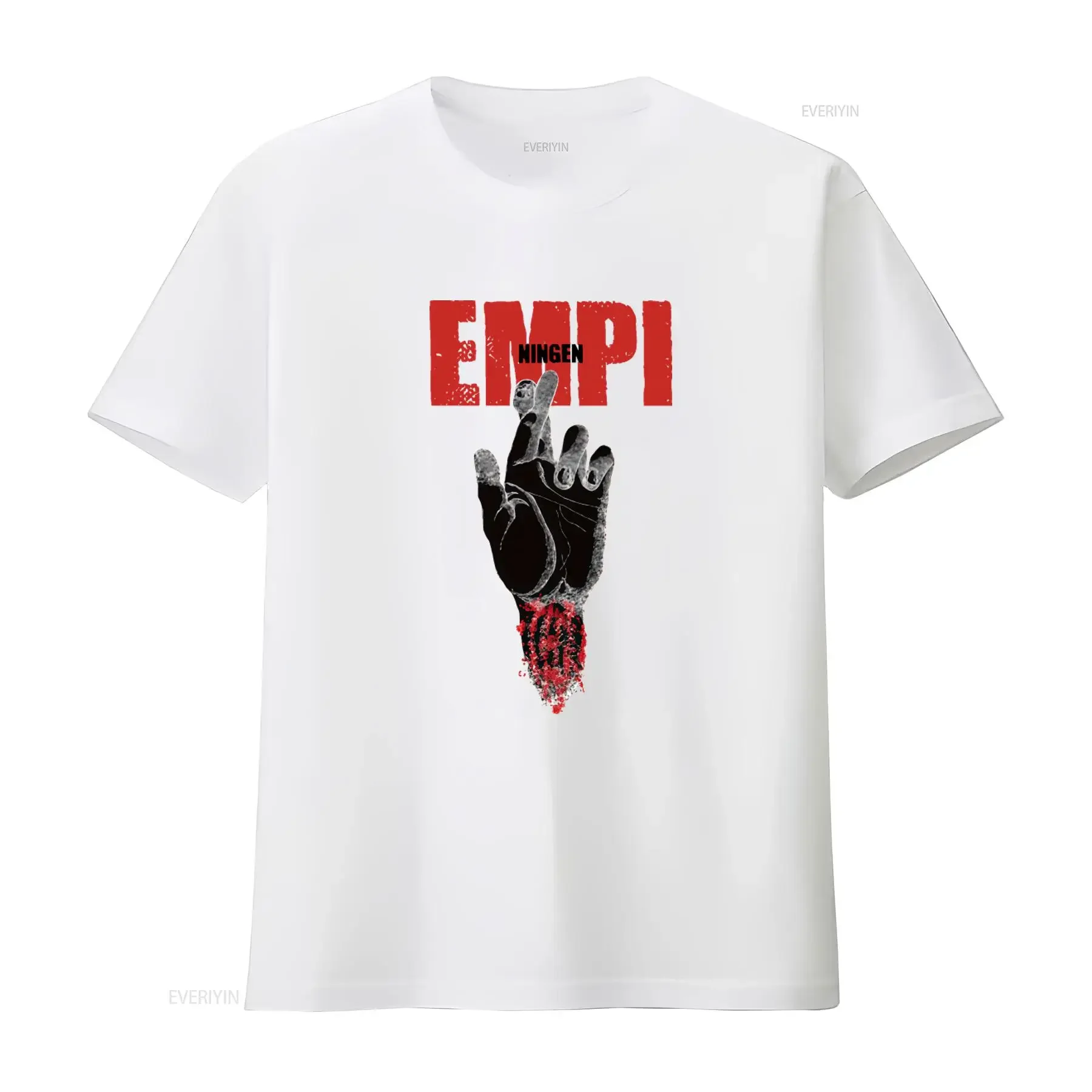 Maximum The Hormone Ning Empi White T Shirt for Men and Women Unique Hand Design with Red Accents vintage Washed Soft homme view 3