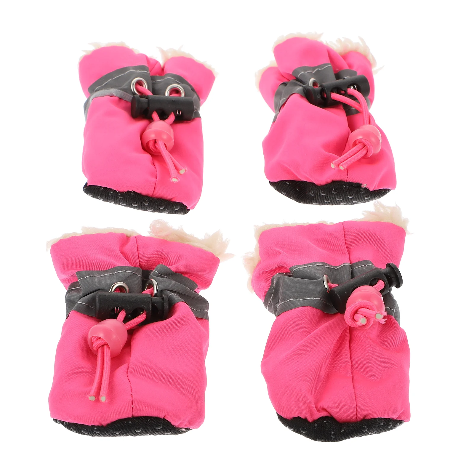 

4Pcs Pet Warm Shoes Anti-Freezing High-Elasticity Band Self-Locking Buckle for Puppies Pet Winter Shoes Dog Boots