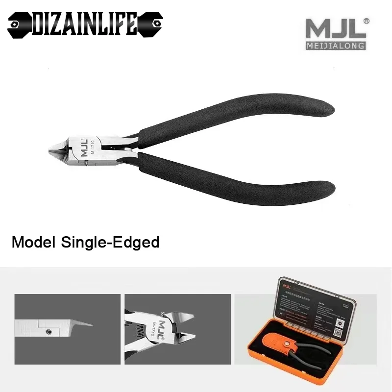 MJL Black Model Single Blade Nipper Hand Tools Pliers Model Building Tools for Beginners to Repair and Fix Plastic Models