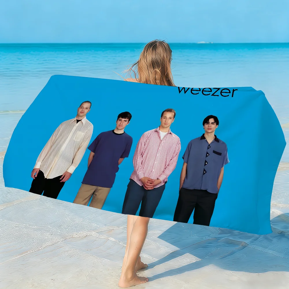 Band W-Weezer Towel Quick Drying Beach Towels Are Suitable For Swimming Pools Camping Yoga And The Gym