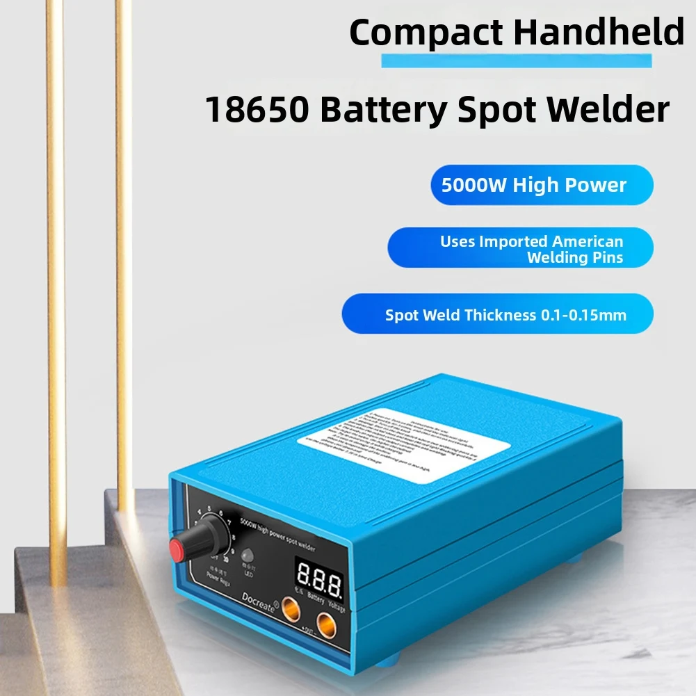 5000W Portable Spot Kit With LCD For 26650 32650 For Pack 0.1-0.15mm Nickel Strip 4000mAh Rechargeable Tool Accessory