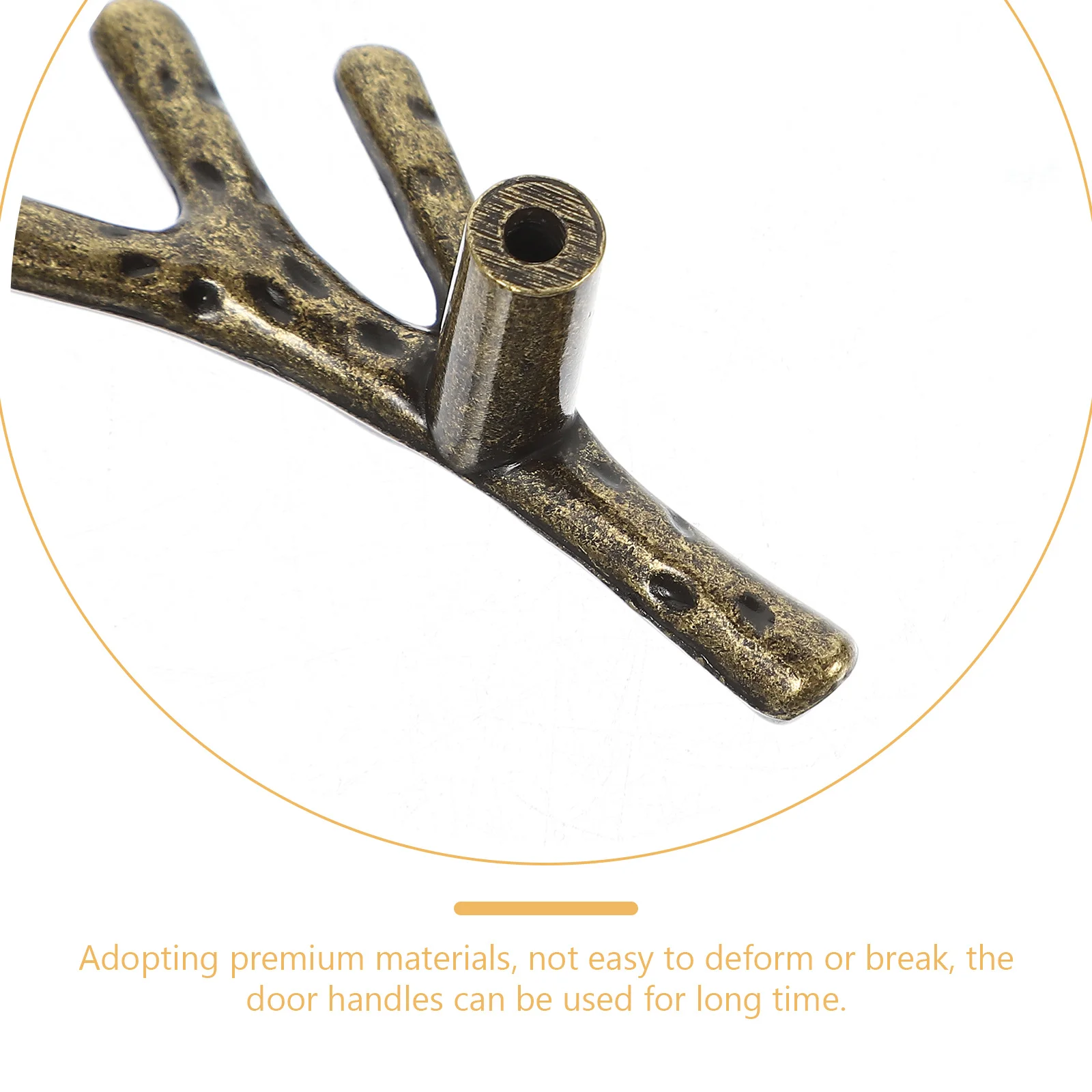 

4Pcs Branch Shape Cabinet Knobs Zinc Alloy Decorative Door Handles Closet Dresser Drawers Furniture Hardware Cupboard Knobs