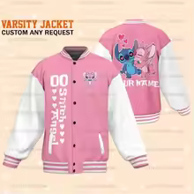 Custom Stitch And Angel Baseball Jacket