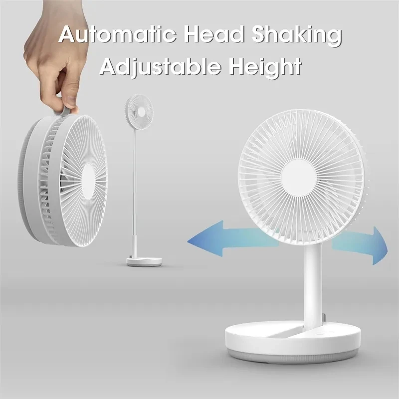 

Portable Fan USB Rechargeable Folding Telescopic Floor Standing Fan Mini Fans for Home Outdoor Camping Air Conditioner 8000mah