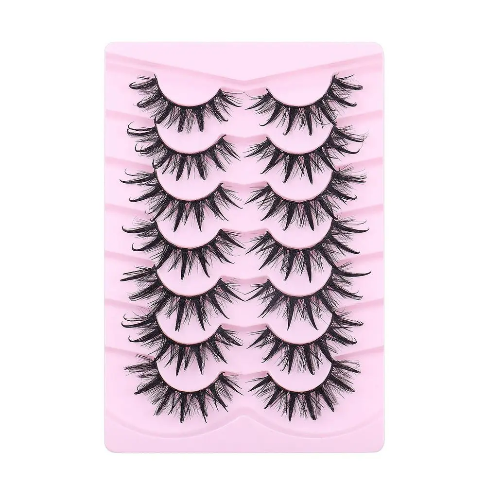 Women's Beauty Faux Mink 3D Manga Lashes Soft Cross False Lashes Wispy Natural Handmade Fake Eyelashes Eyelash Extension
