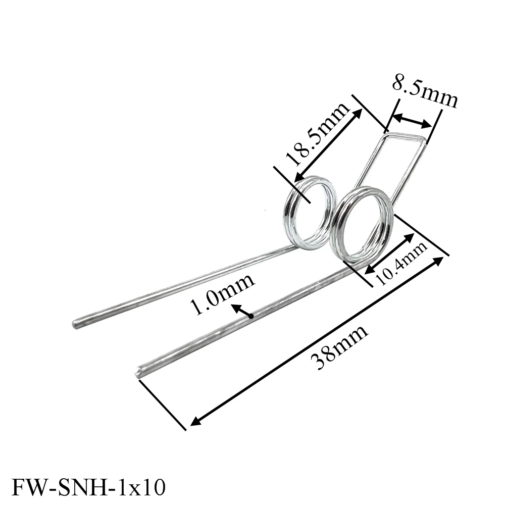 FINEWE Custom Wire Diameter 1.0mm Galvanized Spring Steel DoubleTorsion Spring For DIY Mechanical