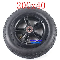 New Tire and Wheel Hub 200X40 with A Bent Angle Valve Stem Electric Bicycle Tyre  Scooter Motorcycle