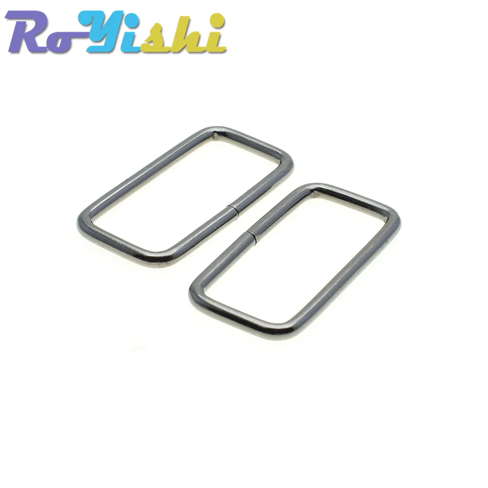 100 Pcs/Pack Webbing 10-38MM Metal Wire Formed Rectangle Ring Loops For Luggage Backpack Travel Bag