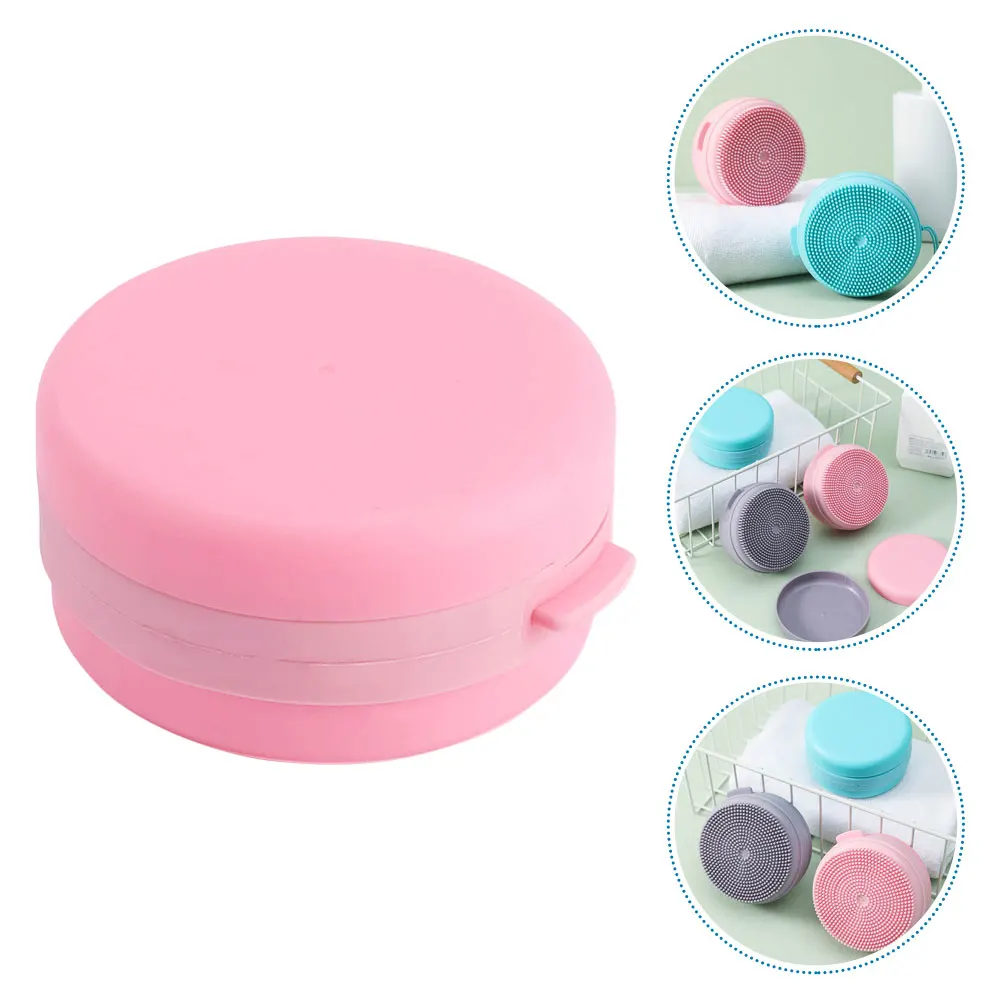

Bath Brush Massage Shower Scrubber Silicone Bathing Skin Friendly Soft Body Pink Baby