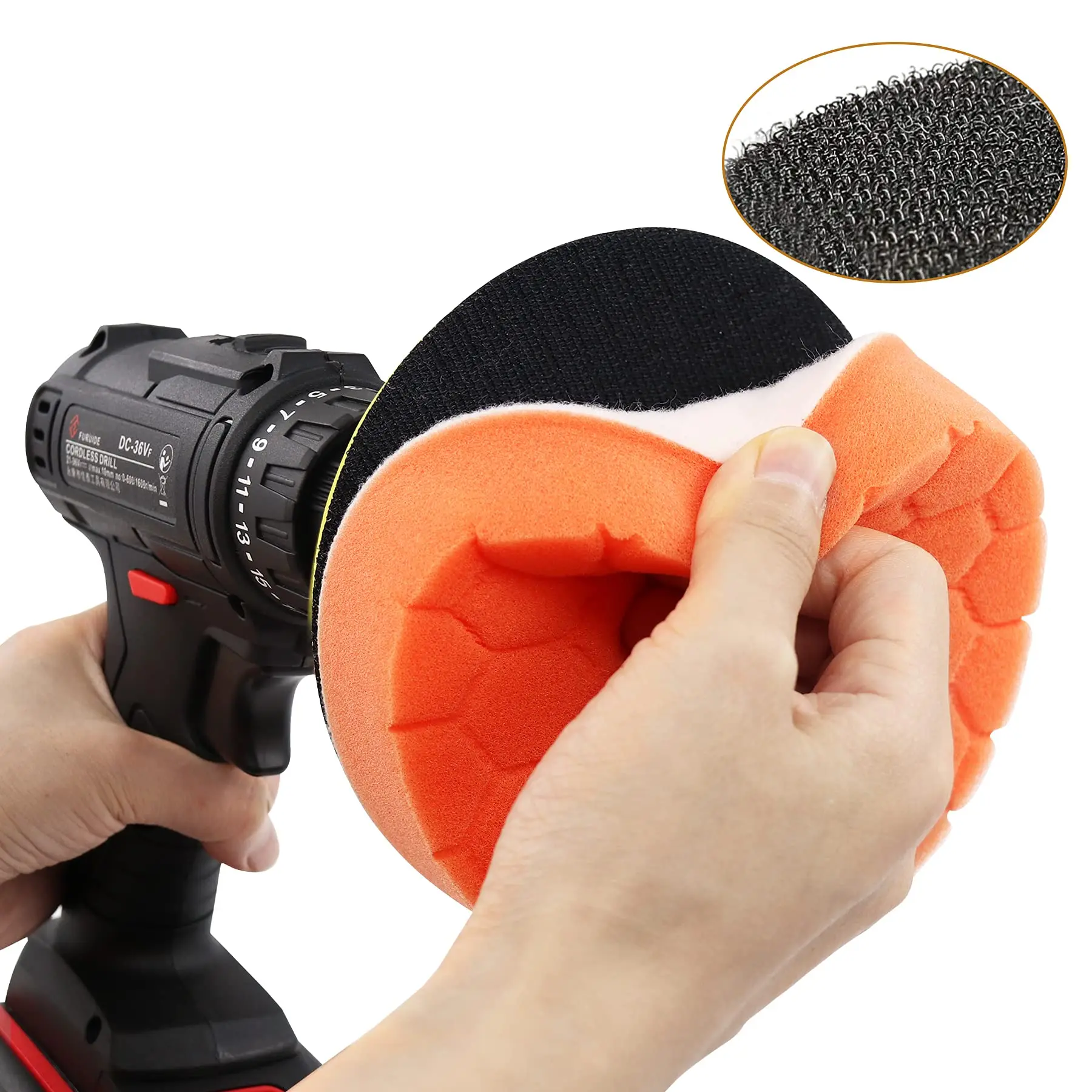 Almohadillas de pulido de coche de 5 pulgadas para taladro, Kit de pulido de 125mm con adaptador de taladro M14 y almohadillas de pulido de cera de lana para limpieza de coche