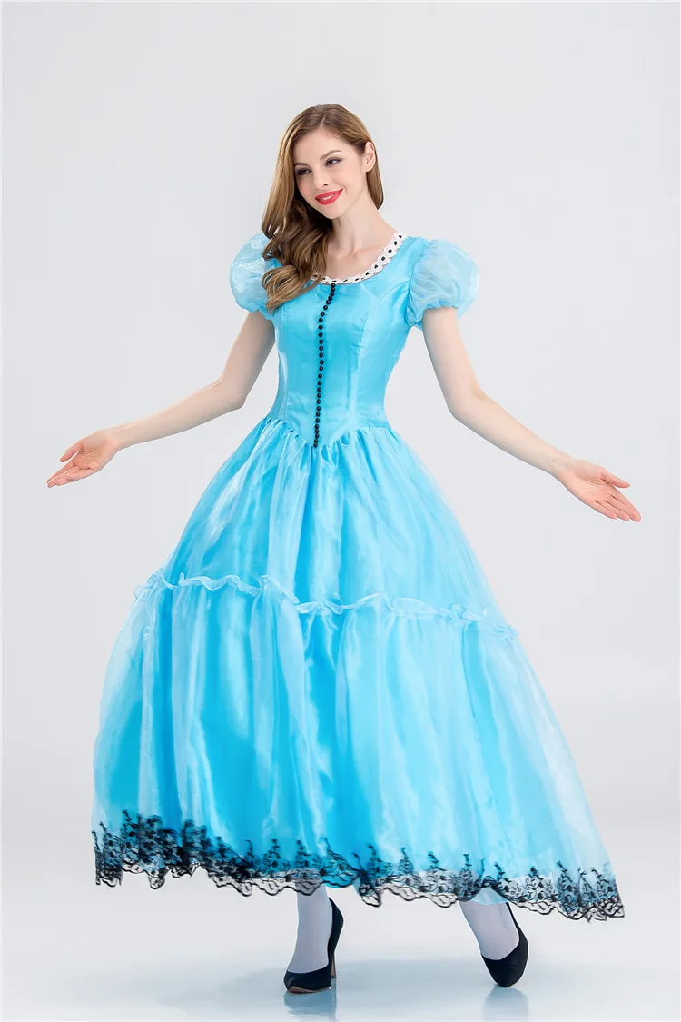 

Adult loween Alice Anime Performance Costume Cosplay Stage Suit Performance Clothes Elsa Polyester Fiber Ladies Skirt