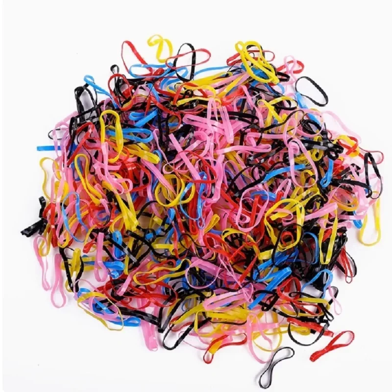 

Colorful Disposable Hair Bands Scrunchie for Kids Girls Elastic Rubber