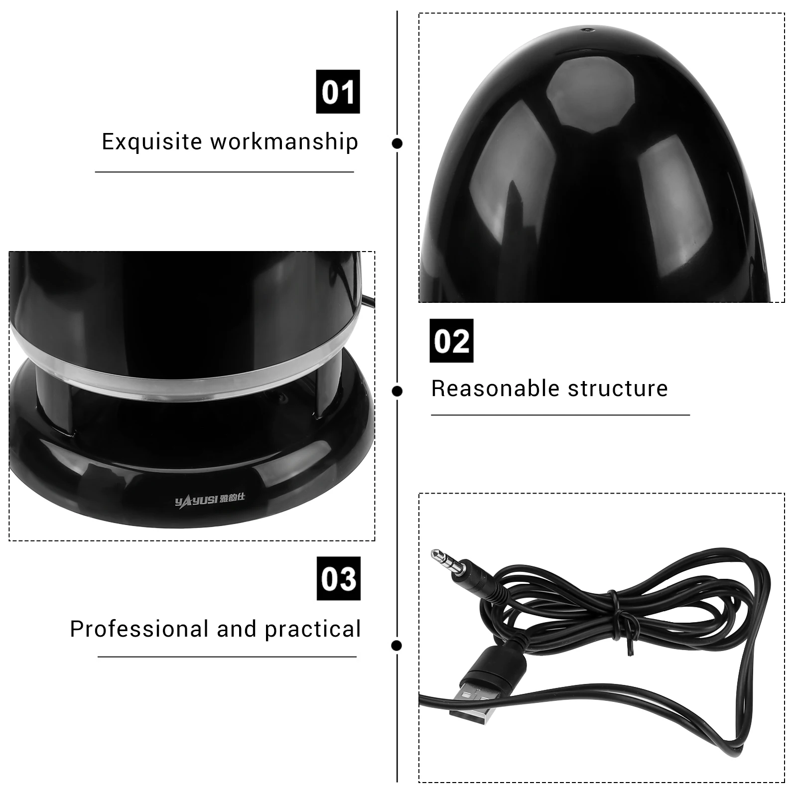 

Multimedia Mini Speaker Wired Aux in Colorful LED Desktop External Plug in Mini Voice Box Portable Loudspeaker with Volume