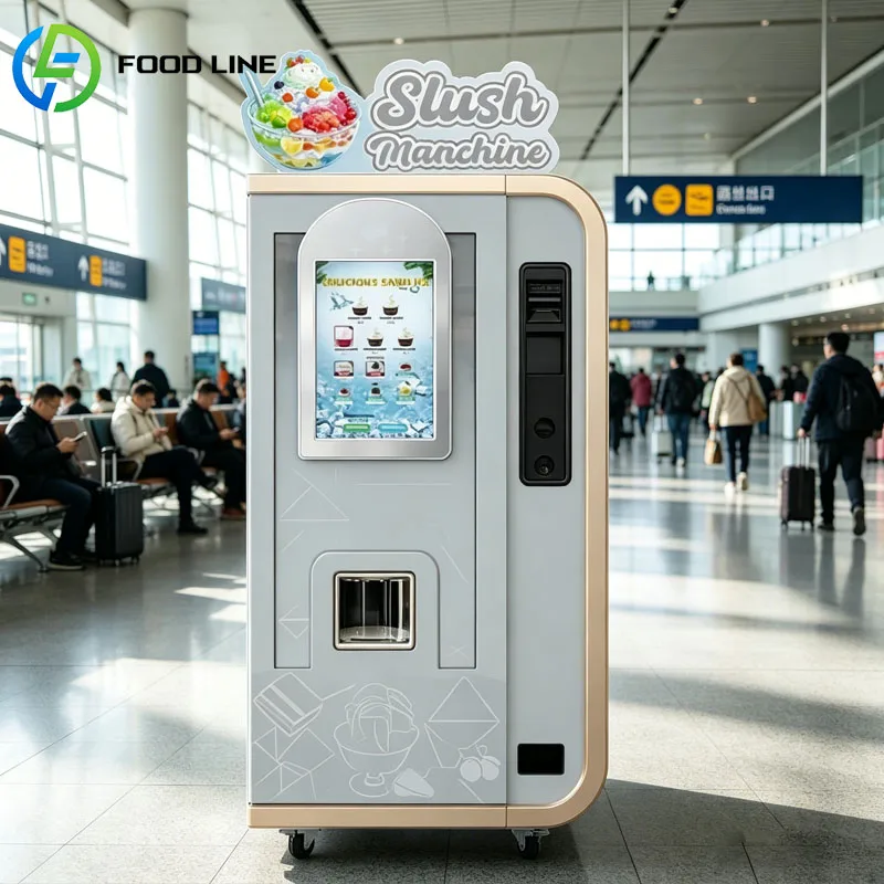 Smart Smoothie Vending Machine Frozen Fruit Drink Maker Commercial Slush Machine Self Service Touch Screen LED Customized