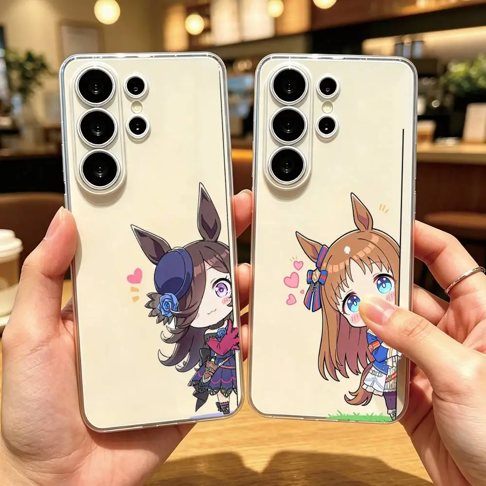 Umamusume Pretty Derby  Phone Case Transparent Silicone Soft For Samsung S25,S24,S21,S22,S23,S30,Ultra,S20,Plus,Fe Gift